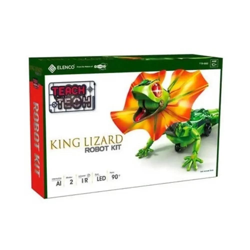 Elenco Interactive Robot Kit King Lizard Teach Tech STEM AI Infrared LED TTR892